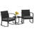 3 Pieces Outdoor Rocking Chair Set, Seating Groups with Cushions and Table-258792163