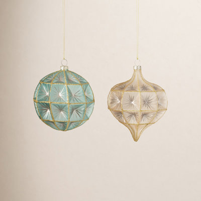 Anissa 2 Piece Mercury Hanging Figurine Ornament Set