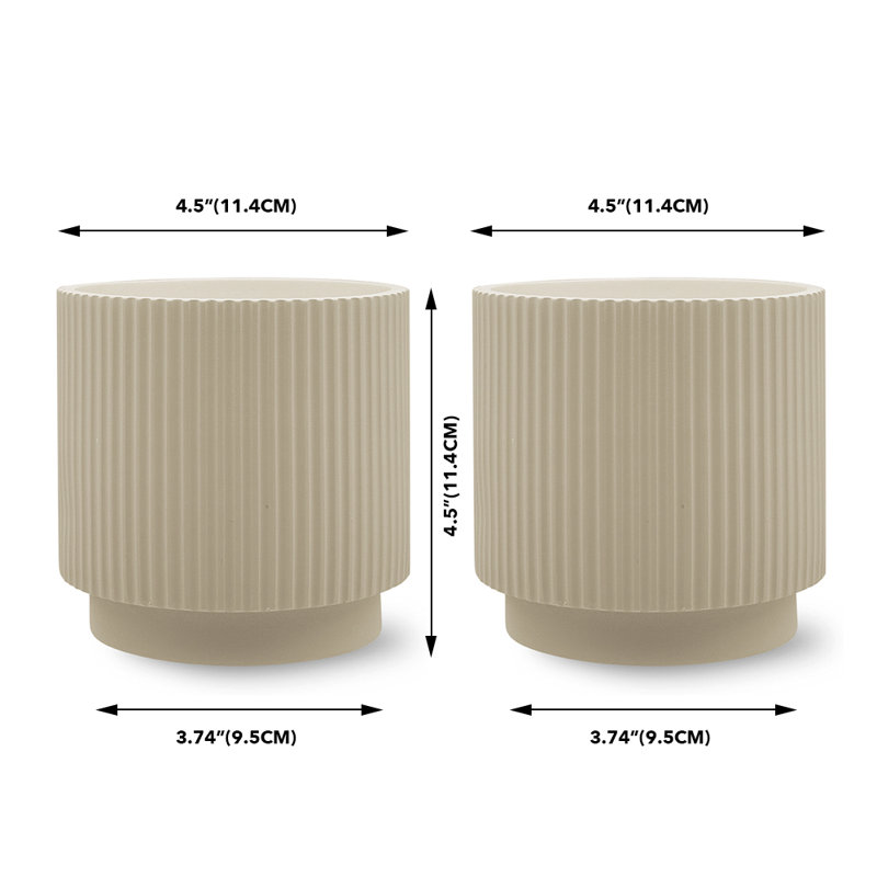 Jaylun Polyresin Table Vase, Tan