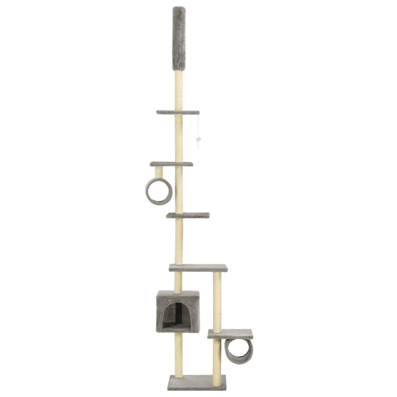 Gaskins 260cm H Cat Tree, Grey/Brown/Blue