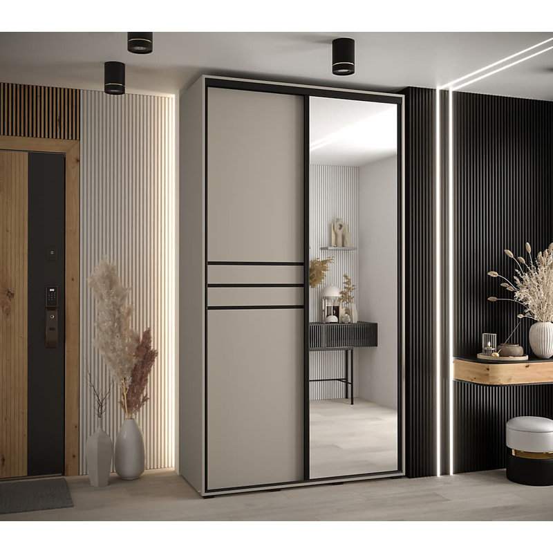 Berthia 2 Door Manufactured Wood Wardrobe
