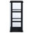 Callie Black Glass 3-Shelf Curio Cabinet