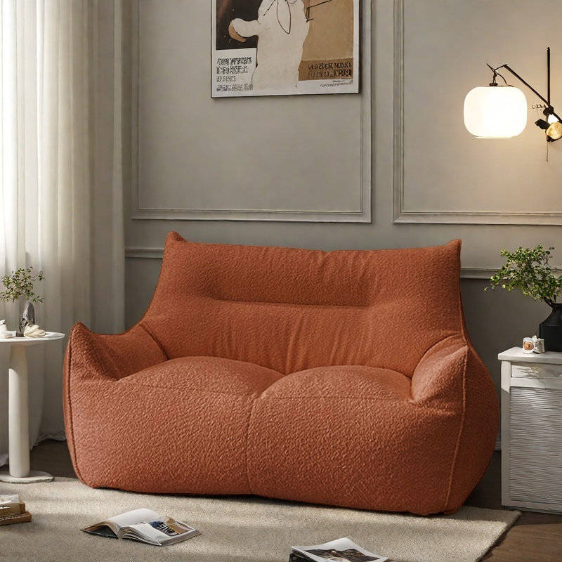 Canapé à billes simple et paresseux, H 25,59 po x l 47,24 po x P 35,43 po, Brun