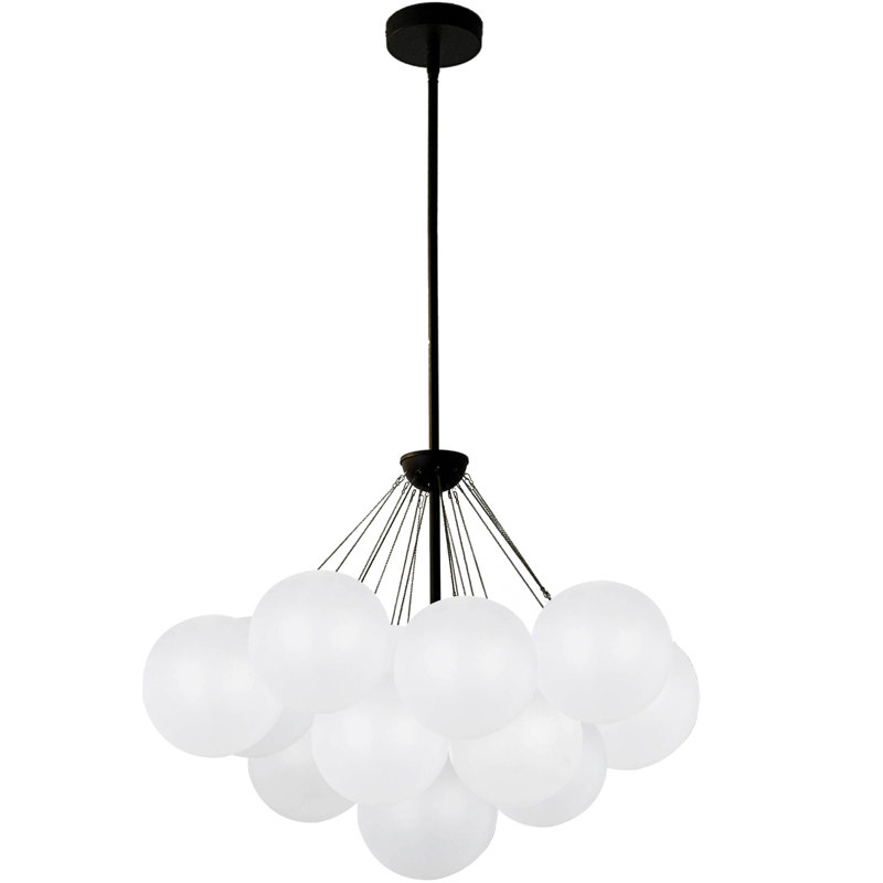 Lustre 4 lumières Miles, Noir mat