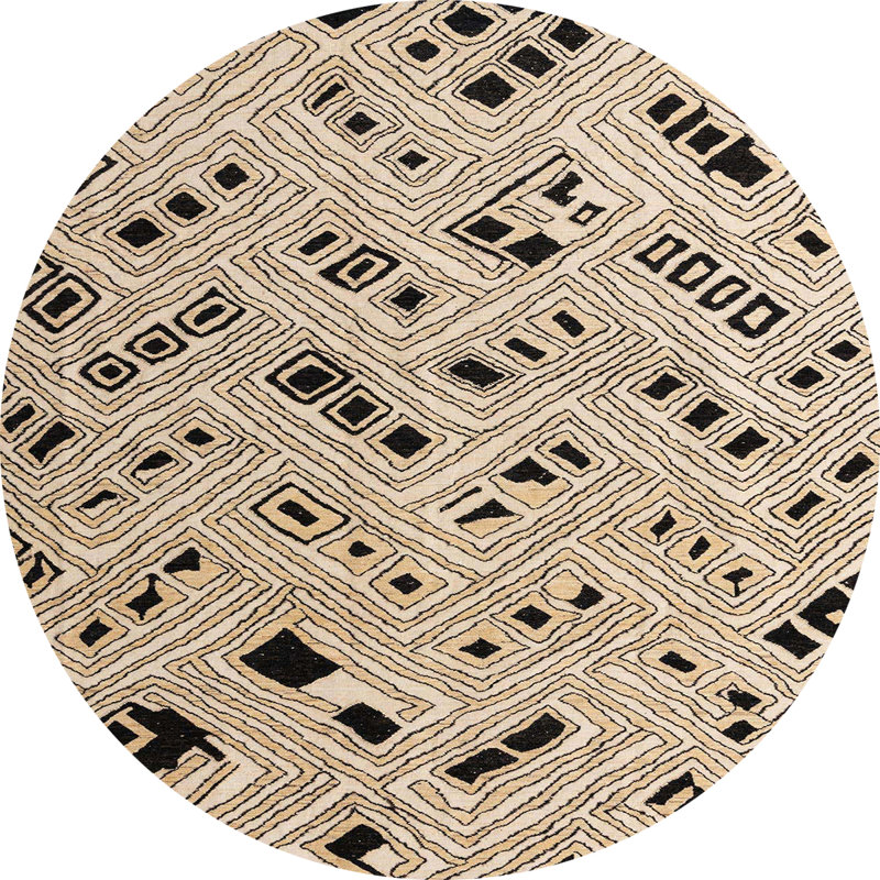 Abstract Indoor Rug, Round 8'