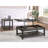 Grey Coffee Table With Spacious Surface And Intriguing Shelf Design Elegant Ample Space Unique Bottom