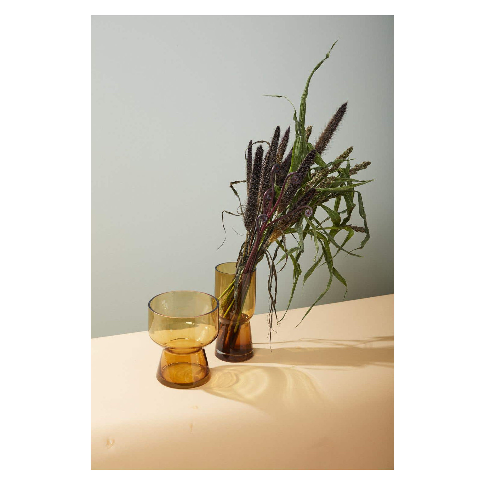 Janeisy Glass Table Vase, 6.75" H x 6" W x 6" D