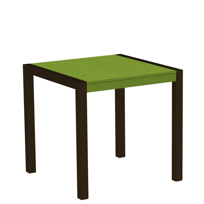 Table de salle à manger POLYWOOD MOD, Limette, Bronze texturé, L 29,75 po x P 29,75 po