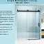 Porte de H 76 po, l 60 po, verre trempé de 1/4 po, noir mat, conception élégante, douche de 55 à 60 po x 76 po, fabrication