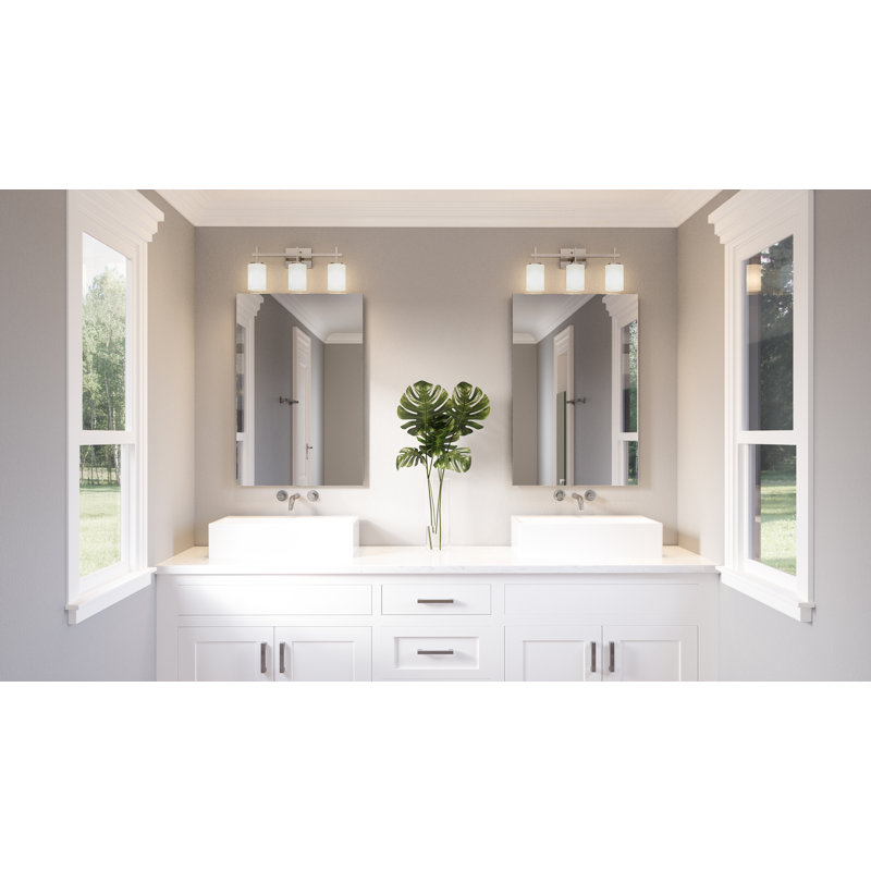 3 - Light Dimmable LED Vanity Light, Polished Chrome