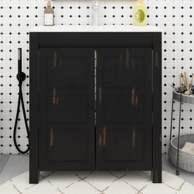 Meuble-lavabo de 30 po avec lavabo, grande armoire et tablette réglable Designs