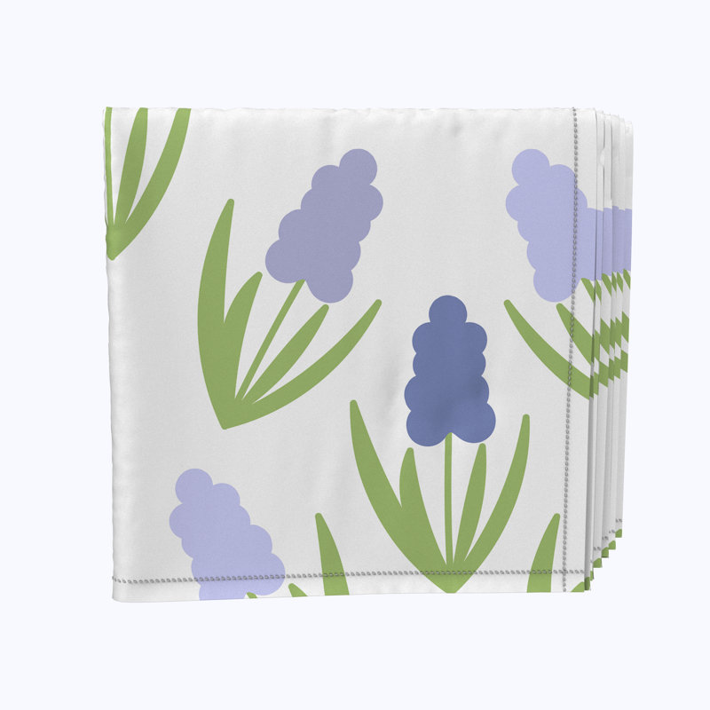 Polyester Floral Square Napkin