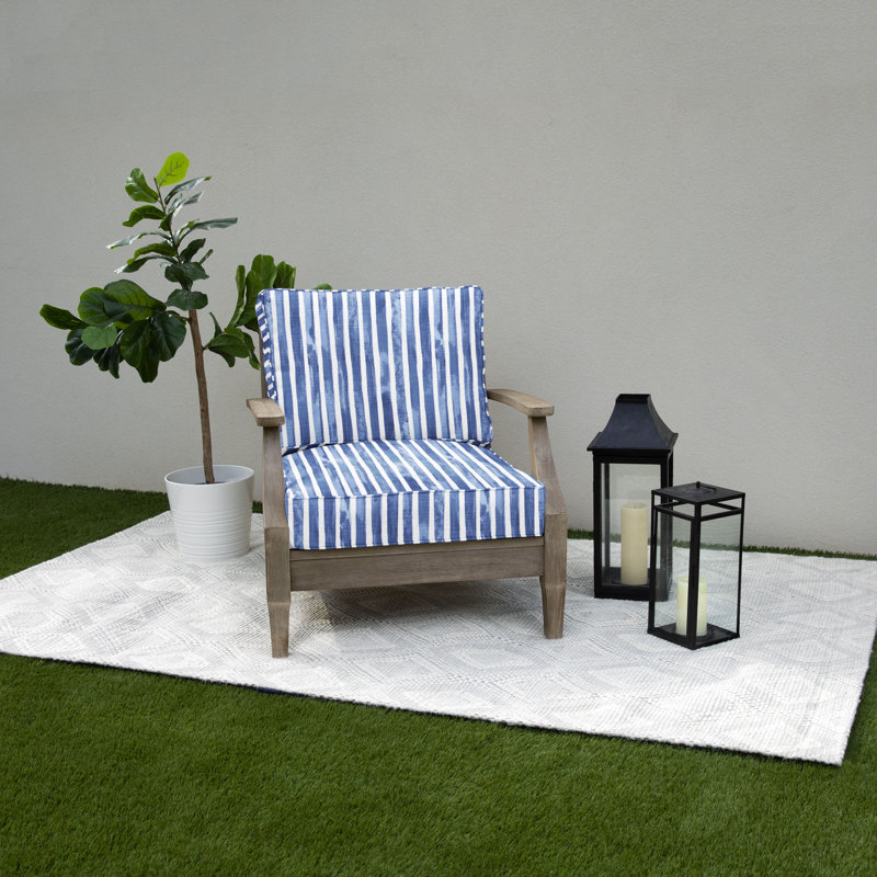 Rialto Outdoor 5'' Dining Chair Seat / Back Cushion, 23.5" W  x 23" D