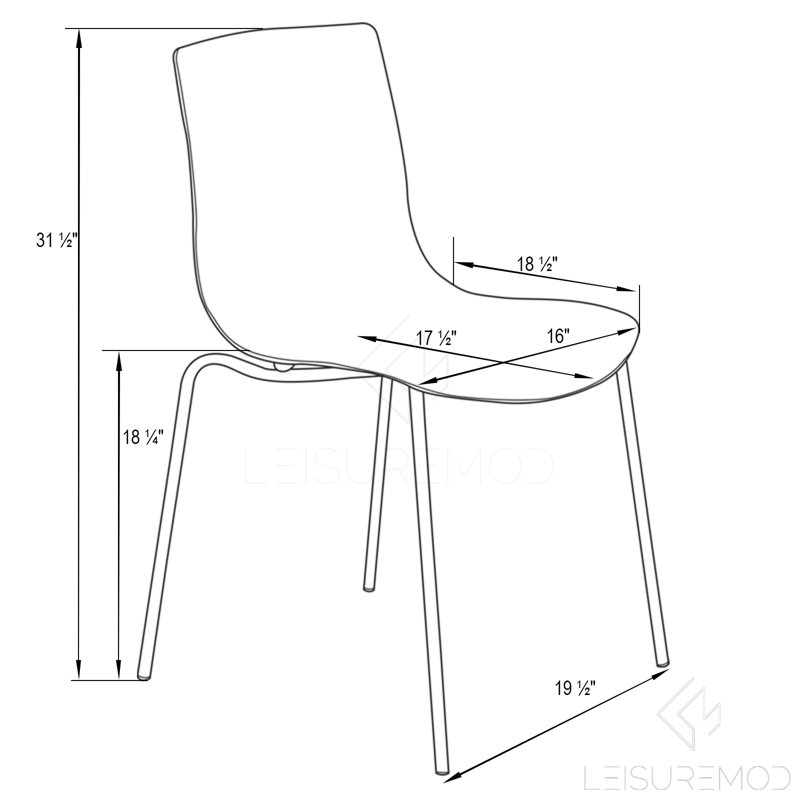 Minelli Dining Side Chair with Water Ripple Design and Chrome Legs, Transparent Blue
