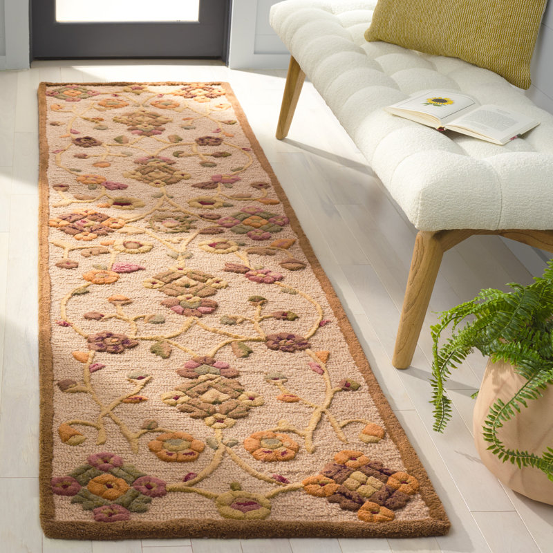 Mcgrail Wool Floral Rug, Runner 2'6" x 8'