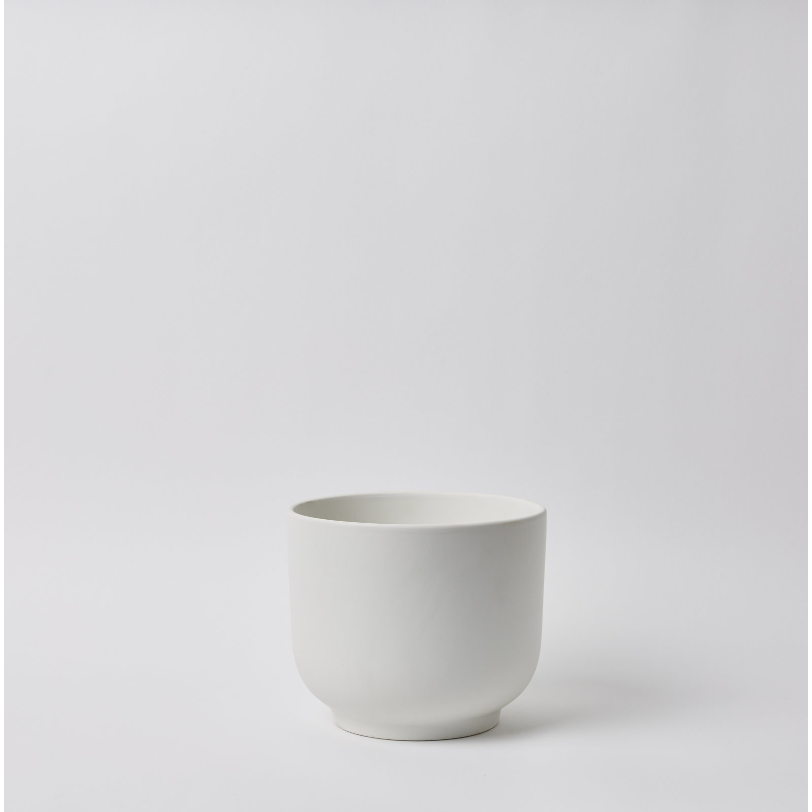 Handmade Ceramic Pot Planter, White, 7.75" H x 9" W x 9" D