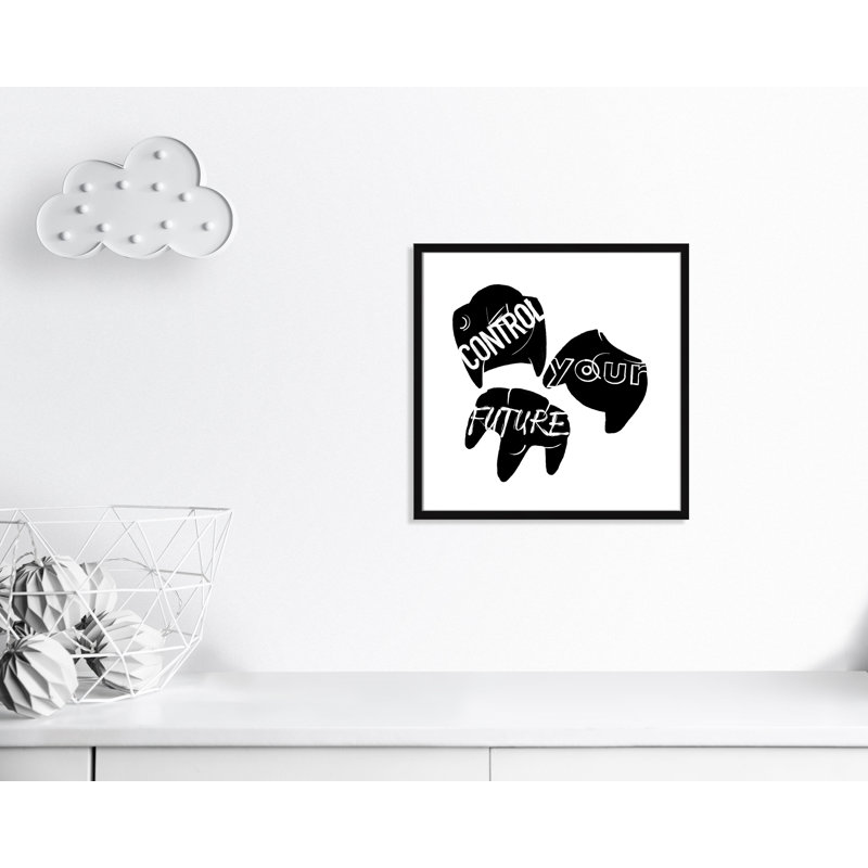 «Control your future», art encadré, H 23,5 po x l 23,5 po x P 1,19 po, Encadré de boîte noir