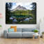 Mountain Lake Reflexion Tempered Glass Wall Art Natural Style Wall Art Decor-1284191547