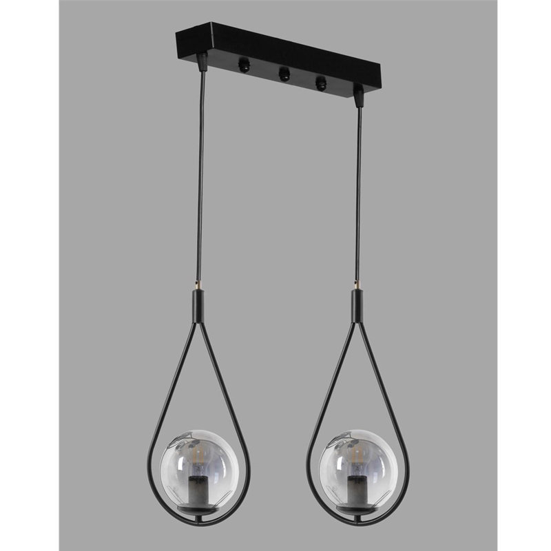 Lustre industriel scandinave de 70 cm de hauteur x 20 cm de diamètre (environ 27,6 po x 7,9 po) | 100% métal, hauteur réglable, douille E27 (40 W maximum) | Finition noire élégante avec peinture séchée au four et revêtement en culbutage