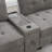 104" Chenille Tufted Upholstered Sectional with a Movable Ottoman and 2 Multifunctional Consoles-1728405709