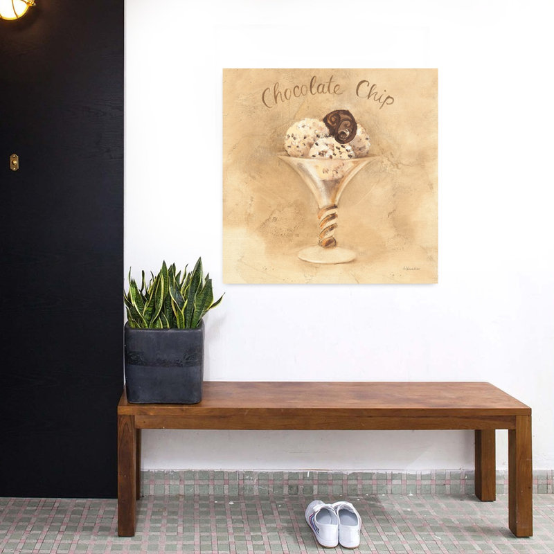 Sundae contemporain aux pépites de chocolat avec art chocolat brun, H 32 po x l 32 po