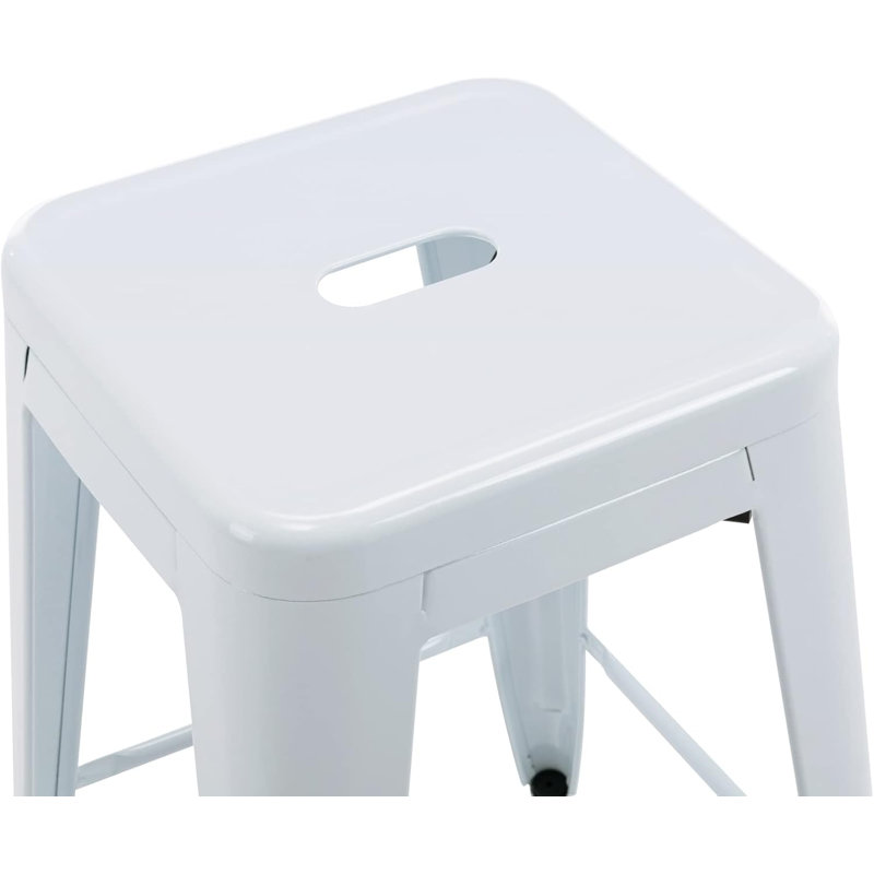 Tabouret de bar 24 po Kohki, Blanc, Set of 2