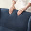 Fauteuil d'appoint rembourré en polyester à haut dossier avec ressorts à arc-787241995