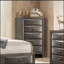 Commode de style transitionnel 1pc Poignées ovales à 5 tiroirs-532559779