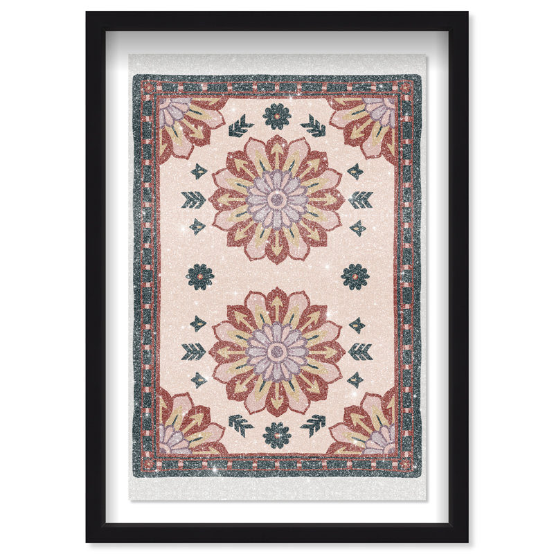 Midnight Damask Print by Oliver Gal, 31.5"H x 21.5"W, Black Shadowbox