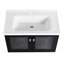 Meuble-lavabo mural 32 po avec lavabo pour petite salle de bain Rechetta
