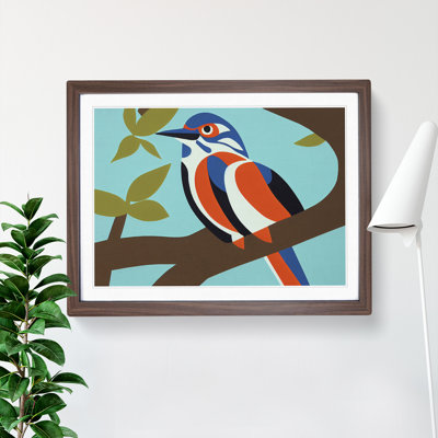 Kingfisher Bird Abstract Vol.2 - Framed Print