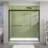68" - 72'' W X 72'' H Double Sliding Shower Door Semi-frameless Bypass Door Modern Aluminum Door with Clear Tempered Glass