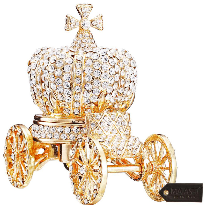 Figurine décorative en forme de couronne royale peinte à la main