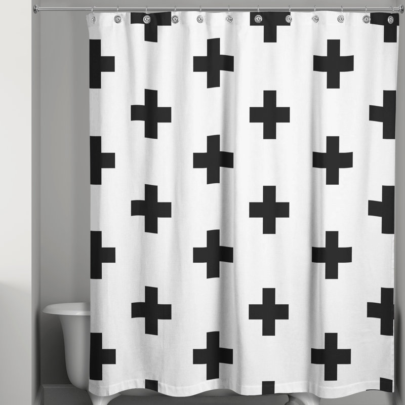 Rideau de douche simple à motif géométrique Gatwick