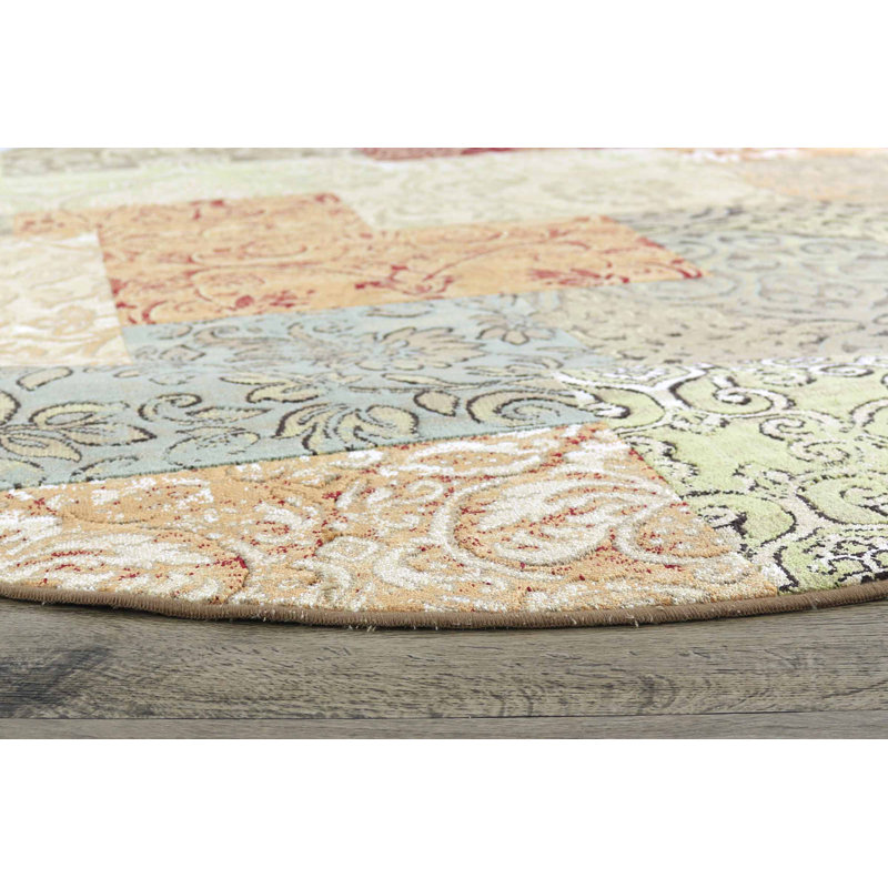 Baylor Abstract Viscose Area Rug, Round 160cm