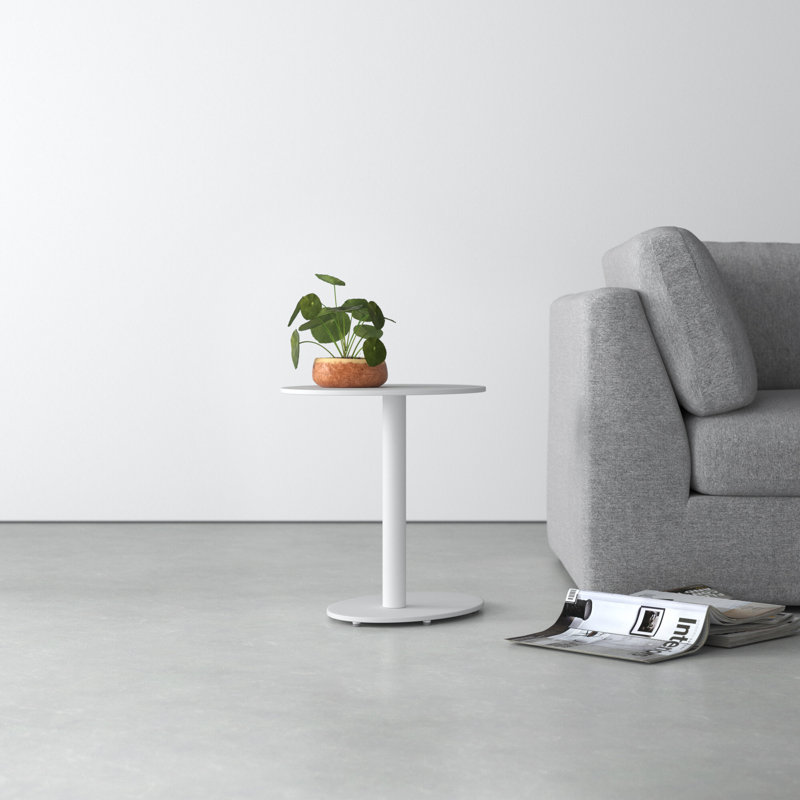 Staccato Tray Top End Table, White