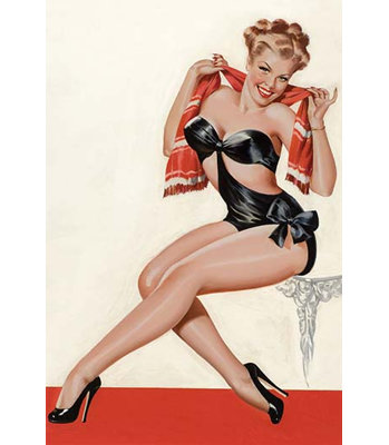 " Wink Magazine Silk Stockings and High Heels " Graphic Art Print