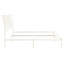 Grand lit en métal pour chambre à coucher, finition blanche - aucun lit plateforme Mid-Century moderne requis, sommier non requis-1668694177
