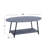 Gateshead Jamestown Oval Coffee Table with Storage Shelf Wood Grain and Metal-673337451