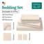 New Season - Ensemble de draps en coton - Draps 100% coton à densité de tissage 400 fils avec draps en coton doux-117459771-117459773
