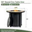 Foyer d'extérieur en acier au propane rond 30 po x 50 000 Btu
