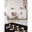 Tapis noir en cuir de vache Hanita
