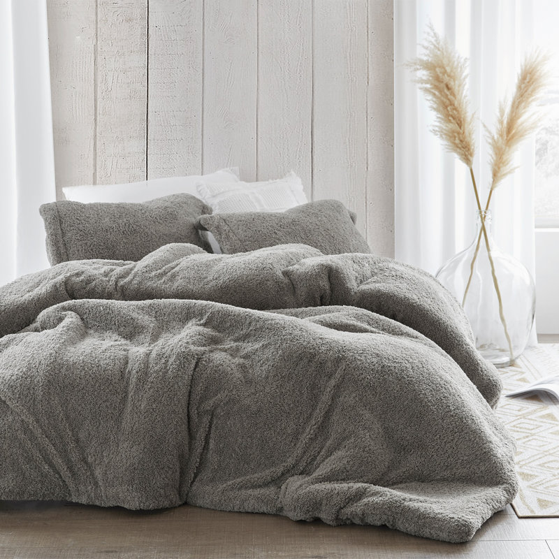 Baffle Box Stitch Comforter, Beige, Queen Comforter + 2 Shams