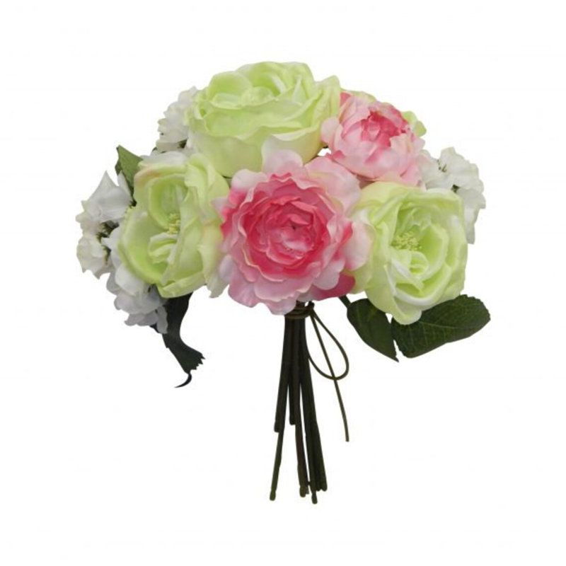 12 " Faux Rose in, Green
