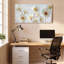 Fleurs avec centres, ensemble de 1 reproduction d'art sur toile tendue sur toile-301414271