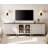 Farmhouse TV Stand, 3-In-1 TV Console Table For 75/80/85/90 Inch TV, Entertainment Center With Drawer & Glass Door-1461439981