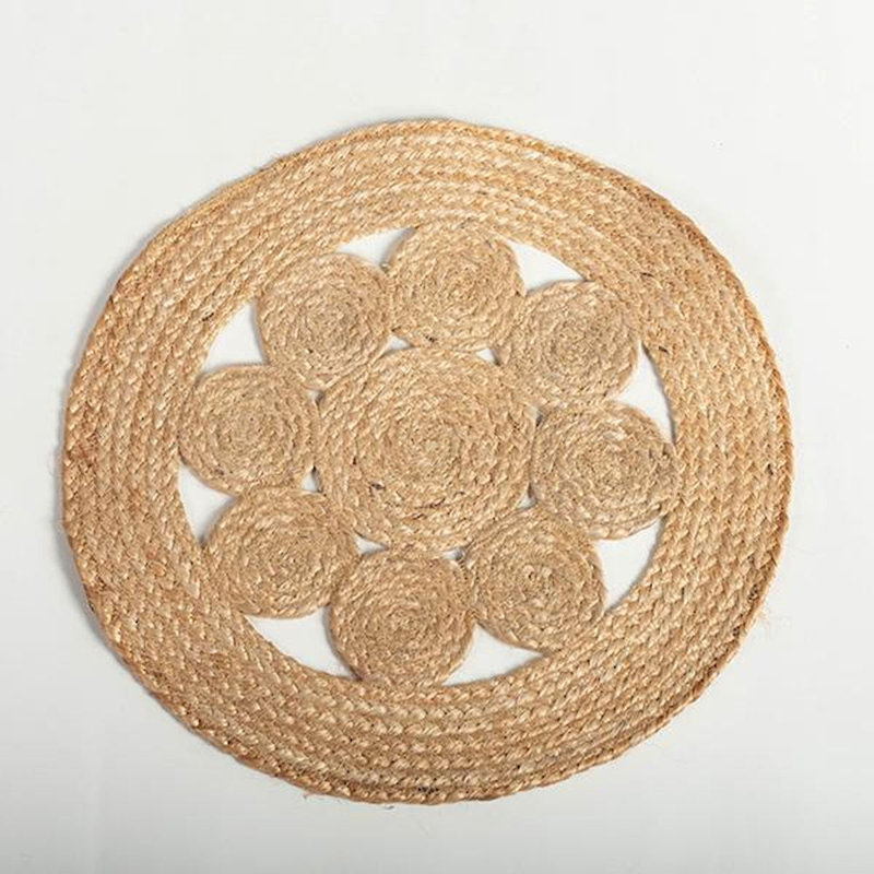 Manito Jute Floral Round Placemat