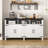 59'' Modern 4-Door Sideboard Buffet With Power Outlets & USB Ports, Adjustable Shelves And Half-Open Storage Cabinet, Metal Accents & Aluminum Handles For Living Room, Dining Room, Entryway-2084745993