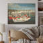 Bateau de finition grec portuaire - chasse et pêche, art mural sur bois de pin naturel-958049787