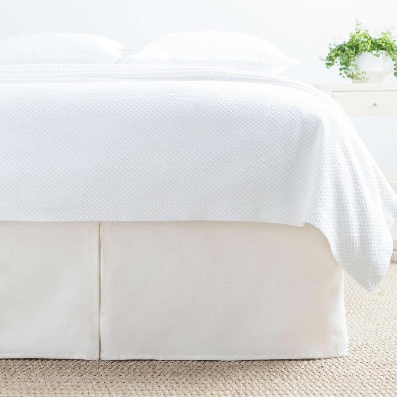 Lush Linen Bed Skirt, Ivory, King